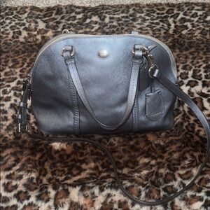 Coach Dark Gray Leather Crossbody Bag